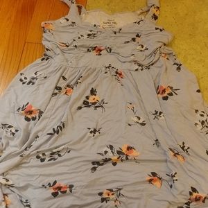 Torrid 2X Blue Super Soft Floral Design Dress